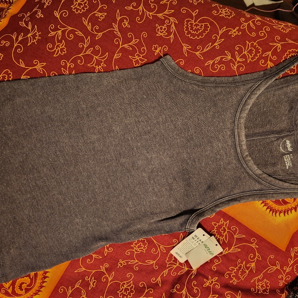 ARIE TANK TOP CHARCOAL